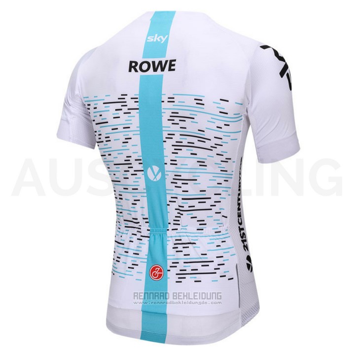 2018 Fahrradbekleidung Sky Wei und Blau Trikot Kurzarm und Tragerhose